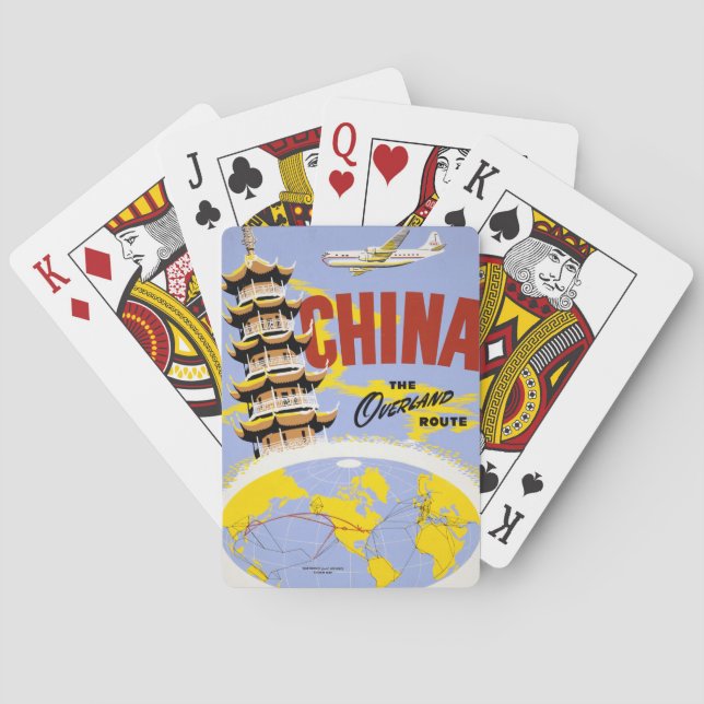 Reiseplakat für Fluggesellschaften aus Nordwesteur Spielkarten (Rückseite)