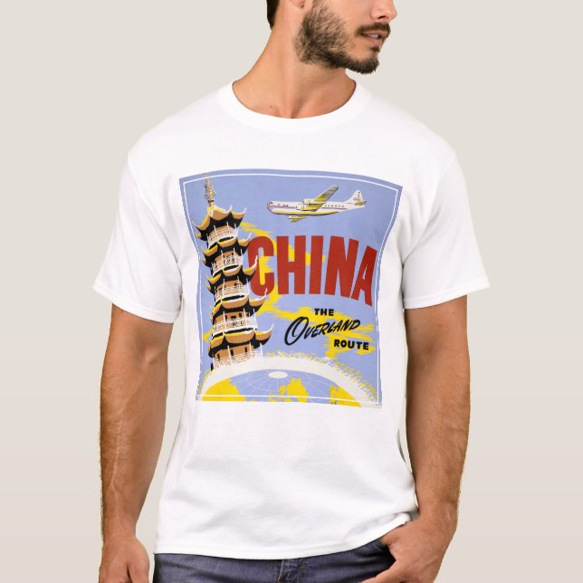 Reiseplakat für Fluggesellschaften aus Nordwesteur T-Shirt (Vorderseite)