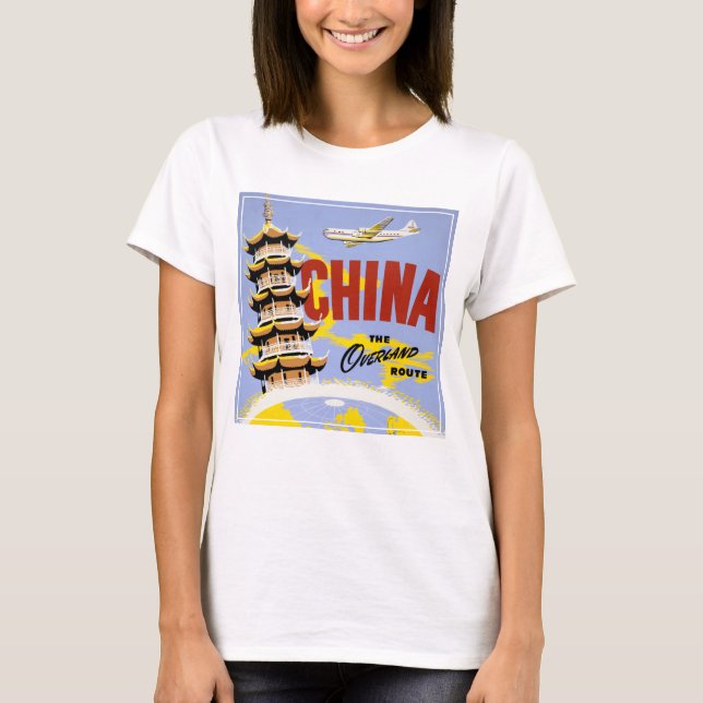 Reiseplakat für Fluggesellschaften aus Nordwesteur T-Shirt (Vorderseite)
