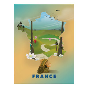 Reiseplakat für Frankreich Poster