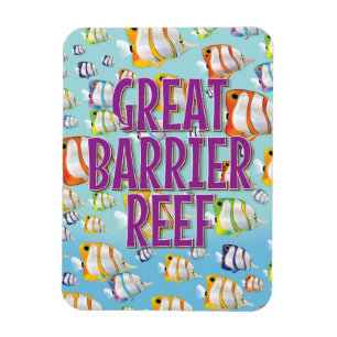 Reiseplakat für Great Barrier Reef Cartoon Magnet