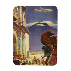 Reiseplakat für Guatemala im Vintage-Stil Magnet