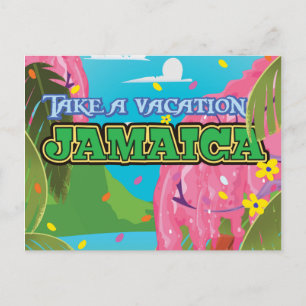 Reiseplakat für Jamaika-Cartoon Postkarte