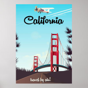 Reiseplakat für kalifornische Cartoon Poster