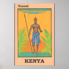 Reiseplakat für Kenia und Afrika Poster