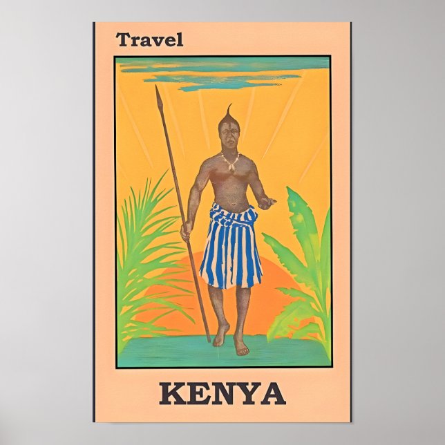 Reiseplakat für Kenia und Afrika Poster (Vorne)