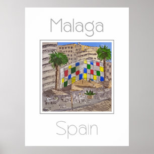 Reiseplakat für Malaga Spanien Poster