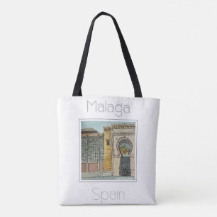 Reiseplakat für Malaga Spanien Tasche