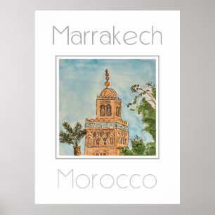 Reiseplakat für Marrakesch Marokko Poster