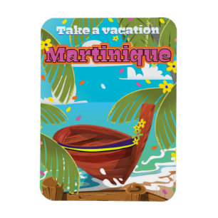 Reiseplakat für Martinique-Cartoon Magnet