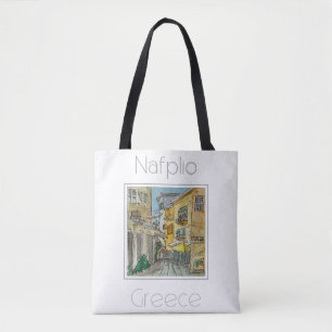 Reiseplakat für Nafplio Griechenland Tasche