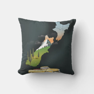 Reiseplakat für Neuseeland Kissen