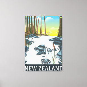 Reiseplakat für Neuseeland Leinwanddruck