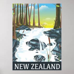 Reiseplakat für Neuseeland Poster