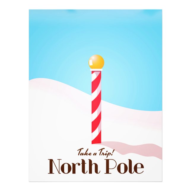 Reiseplakat für Nordpol Fotodruck (Vorne)