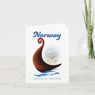 Reiseplakat für Norwegens Langboot