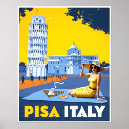 Reiseplakat für Pisa, Italien Poster
