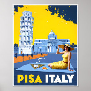 Reiseplakat für Pisa, Italien Poster