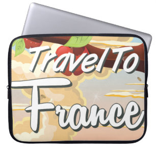 Reiseplakat für Reisen nach Frankreich Laptopschutzhülle
