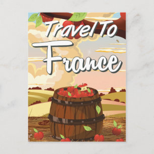 Reiseplakat für Reisen nach Frankreich Postkarte