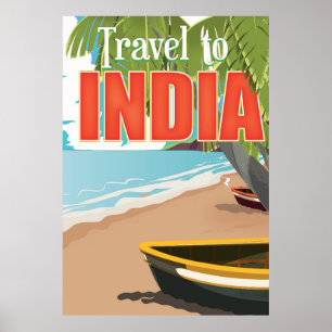 Reiseplakat für Reisen nach Indien Poster