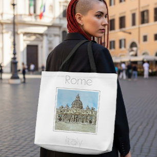 Reiseplakat für Rom Italien Tasche