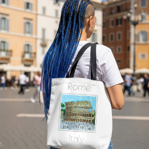 Reiseplakat für Rom Italien Tasche