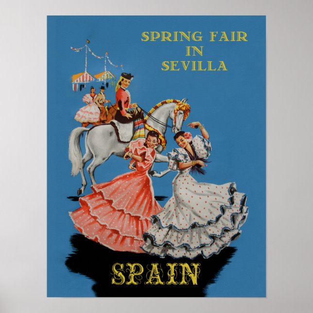 Reiseplakat für Sevilla, Spanien Poster (Vorne)