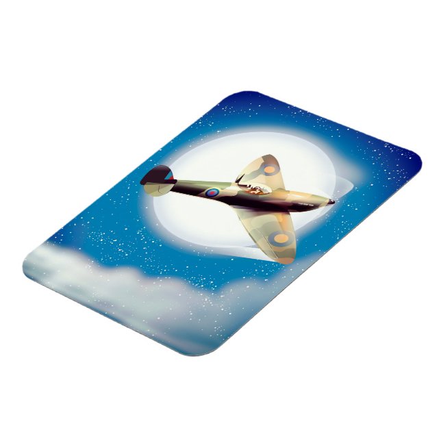 Reiseplakat für Spitfire-Flugzeuge Magnet (Linke Seite)