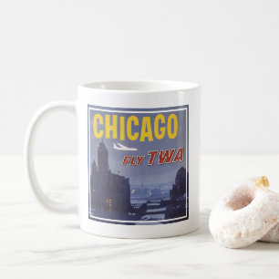 Reiseplakat für Trans World Airlines Flüge Kaffeetasse