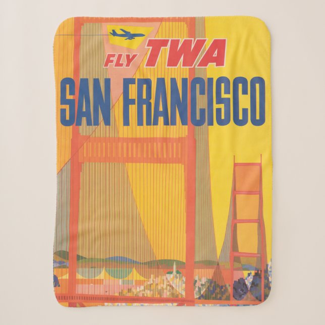 Reiseplakat für TWA nach San Francisco Sherpadecke (Vorderseite)