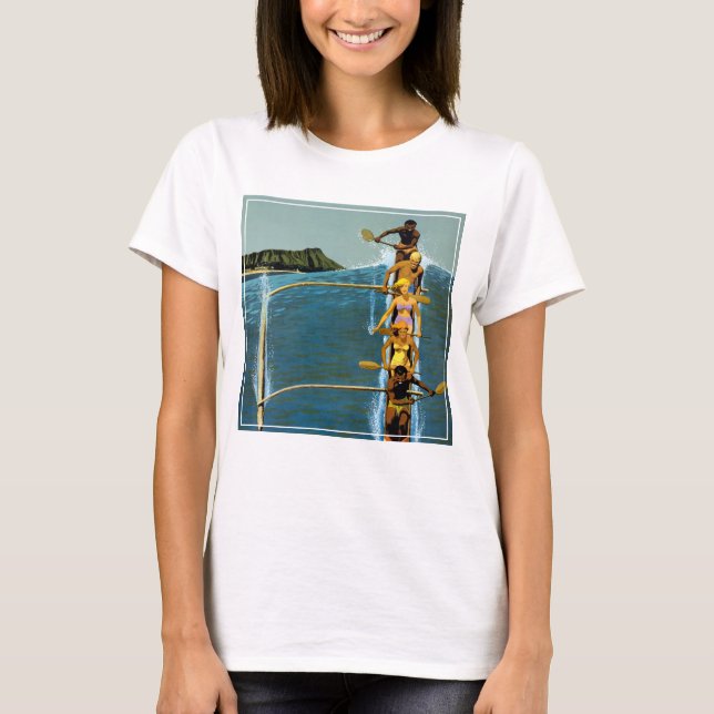 Reiseplakat für United Air Lines nach Hawaii T-Shirt (Vorderseite)