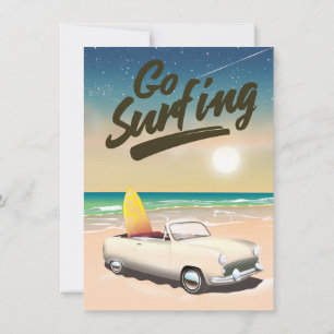 Reiseplakat Go Surfing! Einladung
