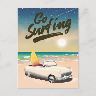 Reiseplakat Go Surfing! Postkarte