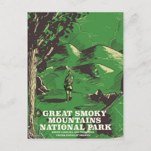 Reiseplakat Great Smoky Mountains National Park Postkarte