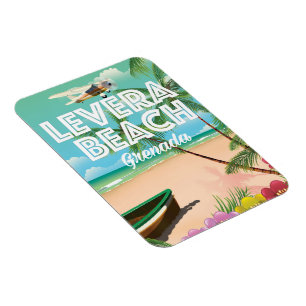 Reiseplakat Grenada Levera Beach Magnet
