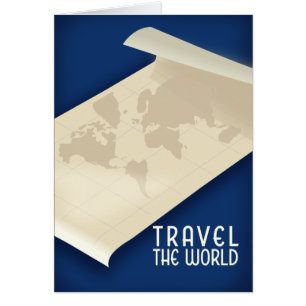Reiseplakat im Vintagen Stil der Welt