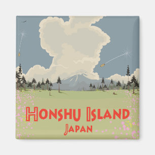 Reiseplakat Insel Honshu, Japan Magnet