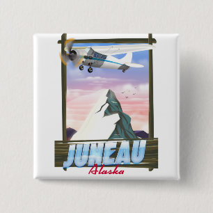 Reiseplakat Juneau Alaska Button