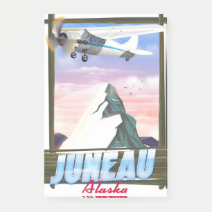 Reiseplakat Juneau Alaska Post-it Klebezettel