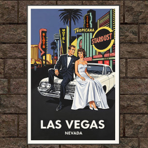 Reiseplakat Las Vegas aus den 1960er Jahren im Vin Poster
