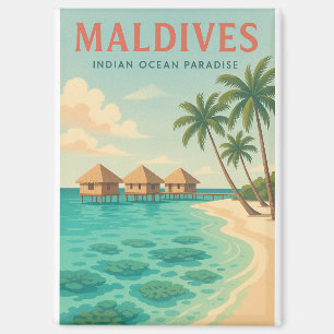 Reiseplakat (Maldiven-Inseln) Magnet