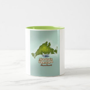 Reiseplakat Martha's Vineyard Massachusetts Zweifarbige Tasse