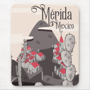 Reiseplakat Mérida Mexiko Mousepad