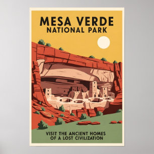 Reiseplakat Mesa Verde Nationalpark  Poster