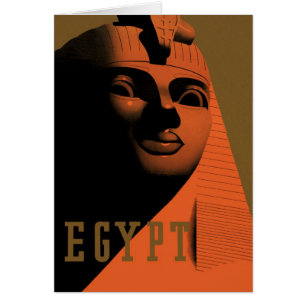 Reiseplakat mit Sphinx, Ägypten, Afrika