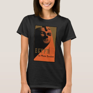 Reiseplakat mit Sphinx, Ägypten, Afrika T-Shirt