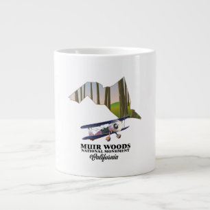 Reiseplakat Muir Woods National Monument Karte. Jumbo-Tasse