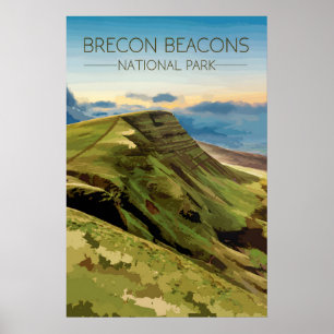 Reiseplakat Nationalpark Brecon Beacons Poster