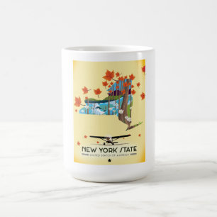 Reiseplakat New York State im Vintage-Stil Verwandlungstasse